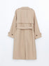 LC Waikiki Women's Jacket Collar Plain Trench Coat